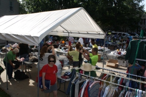 The clothing tent was overflowing as usual!